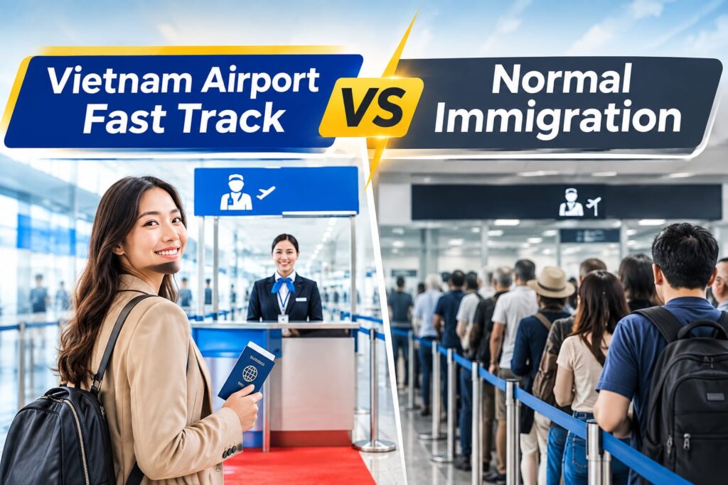 Vietnam Airport Fast Track vs Normal Immigration